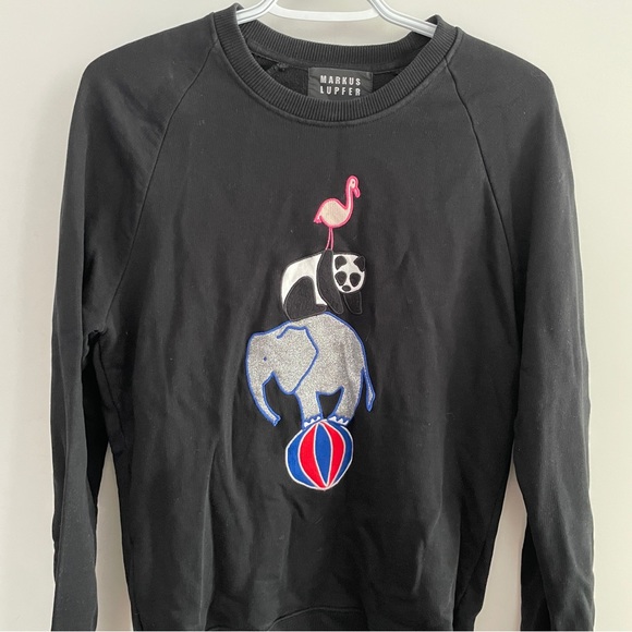 Markus Lupfer Animal Graphic Print Sweatshirt Top - Picture 2 of 4